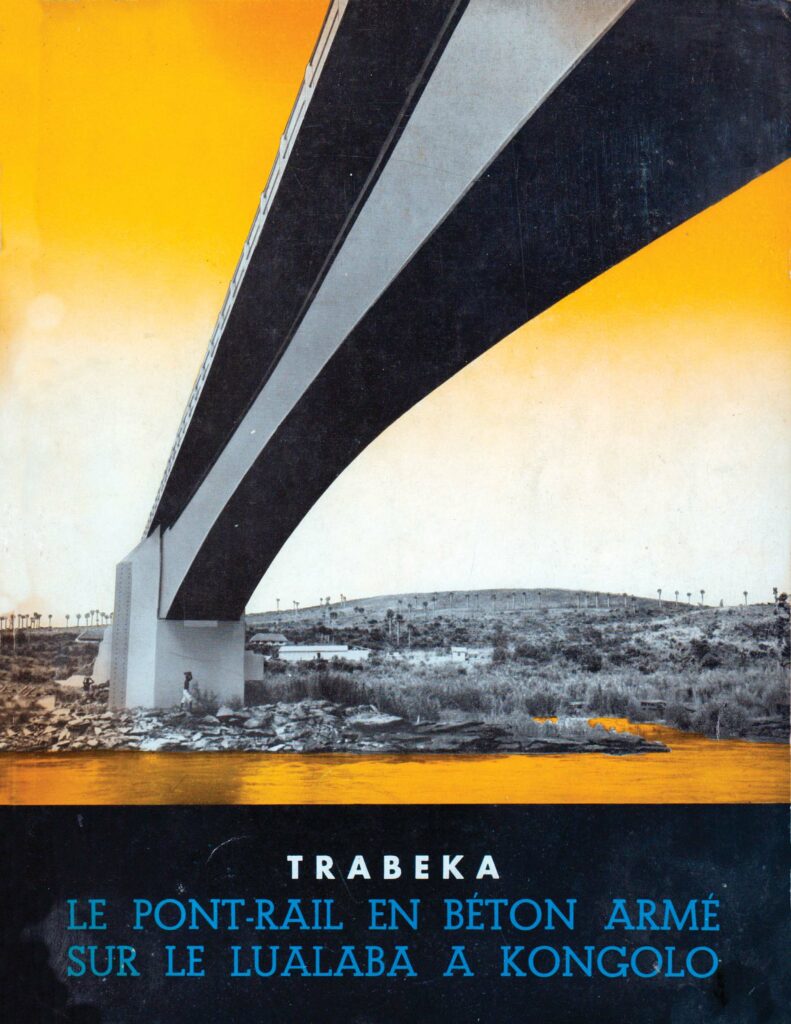 zeldzame vintage tijdschriften Belgisch Congo spoorwegbrug in Kongolo de constructie bouw techniek beschrijving materialen Lualaba