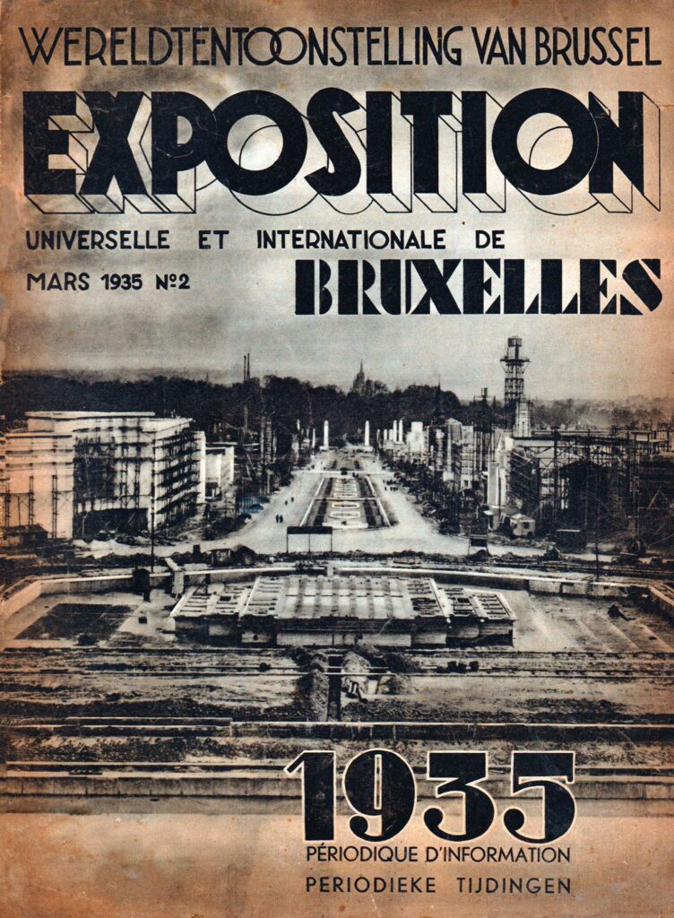 zeldzame vintage tijdschriften Brussel wereldtentoonstelling 1935 programma pavilioen internationaal oud Brussel kunst