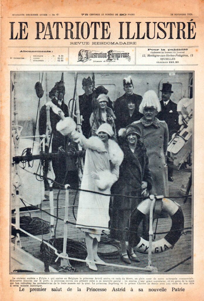 rare vintage magazines queen Astrid in Belgium entry Leopold III Brussels Grand Place stockholm royal family wedding Astrid Antwerp