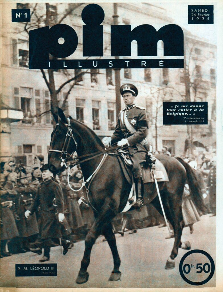 zeldzame vintage tijdschriften pim koning Leopold III troonsbestijging parade troonrede begrafenis Albert I Brussel