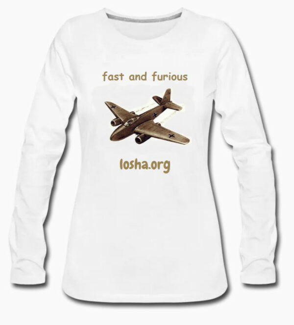 vliegtuig vrouw t-shirt lange mouwen