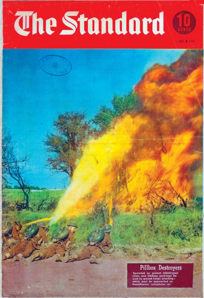 tijdschrift the Standard wereldoorlog vlammenwerpers