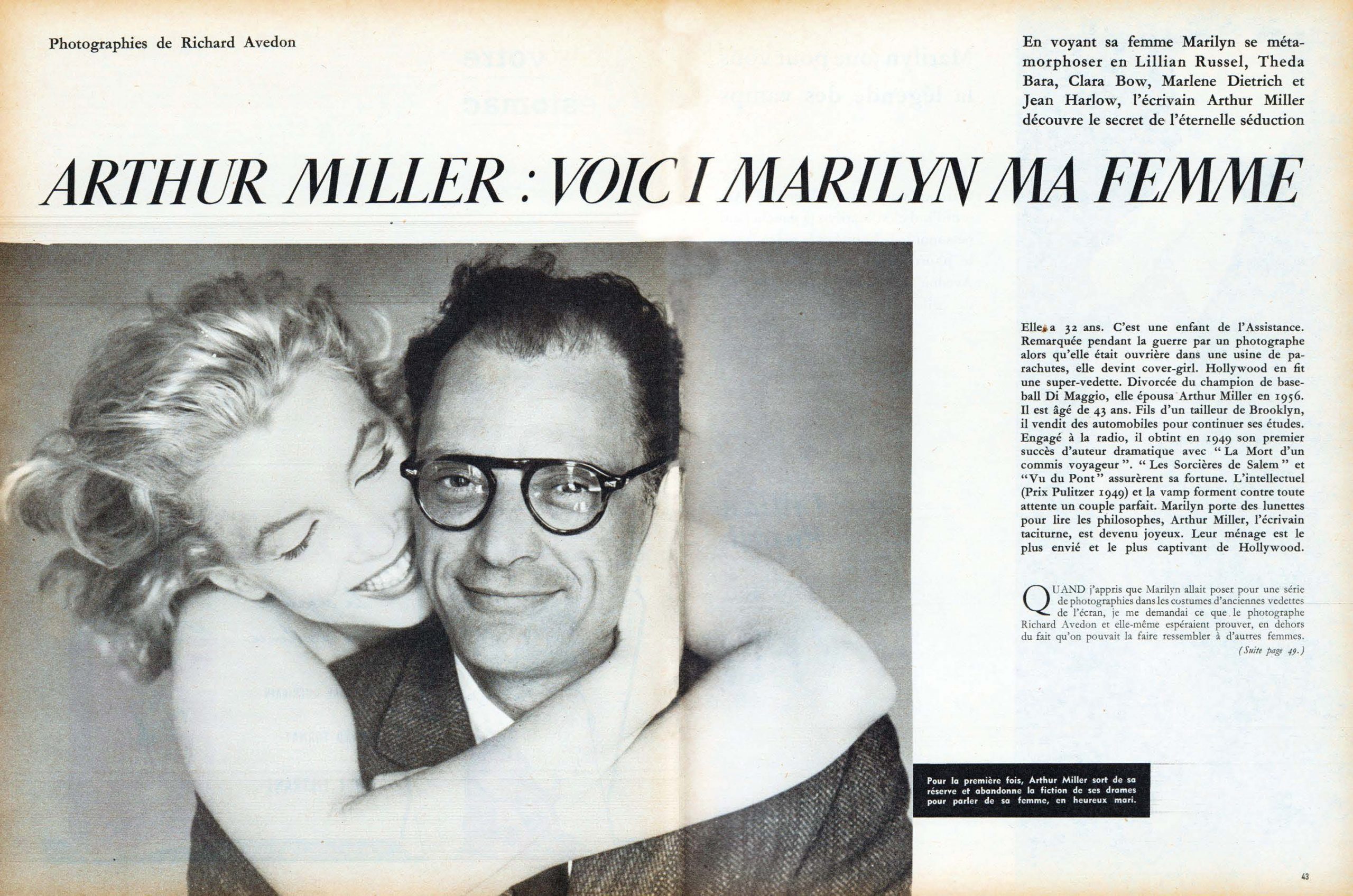 marilyn monroe et Arthur Miller
