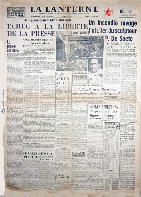 second world war la lanterne newspaper