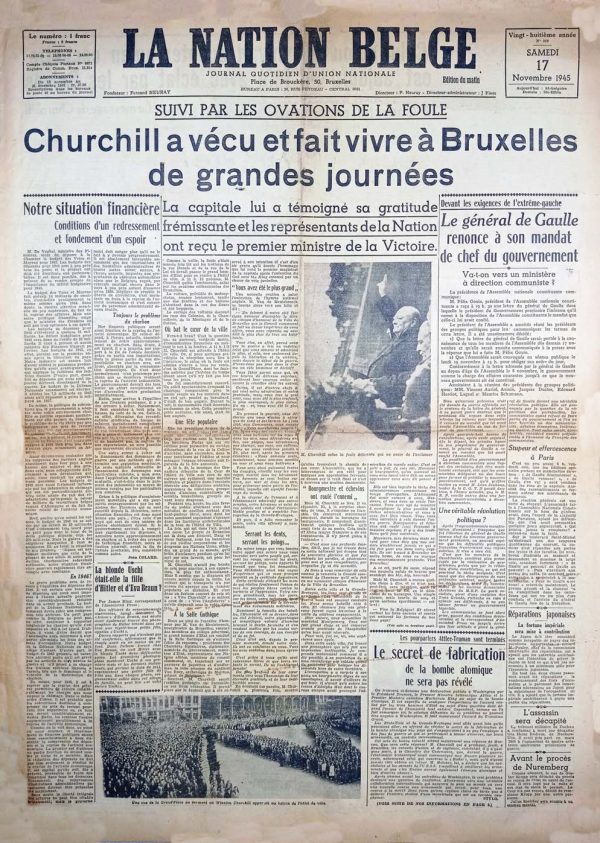 la nation belgem 1945 11 17 second world war newspaper