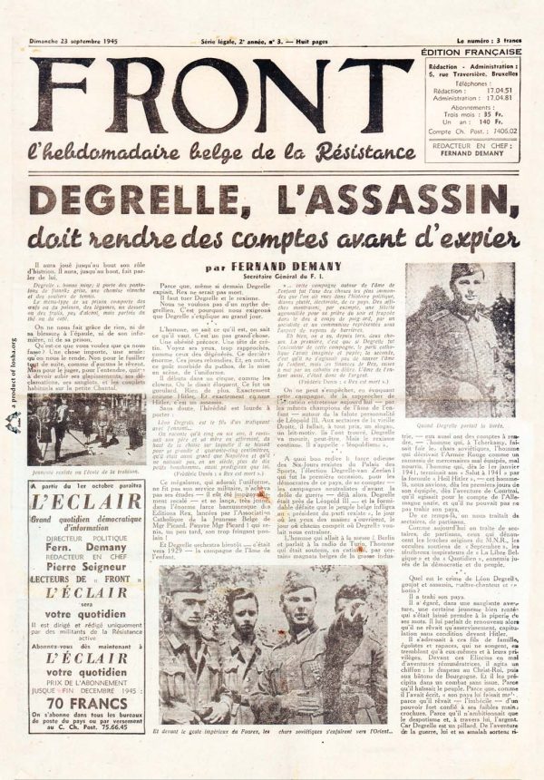 Front 1945 09 23 newspaper second world war