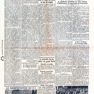 La libre Belgique 1945 05 12 newspaper second world war