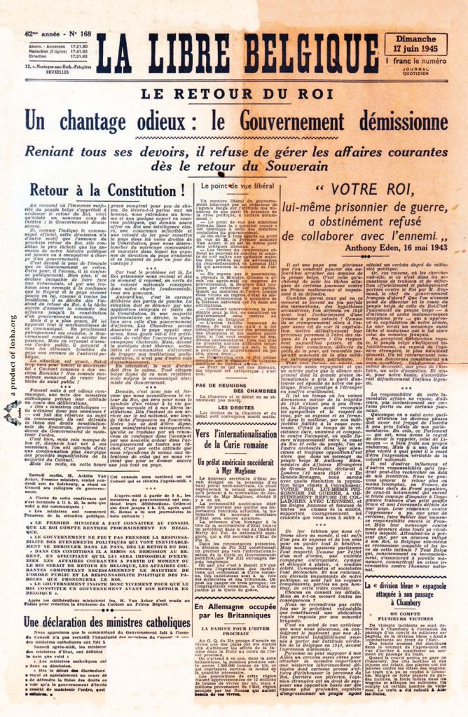 La libre Belgique 1945 06 17 churchill