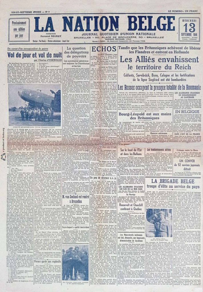 La nation Belge 1944 09 13 hitler