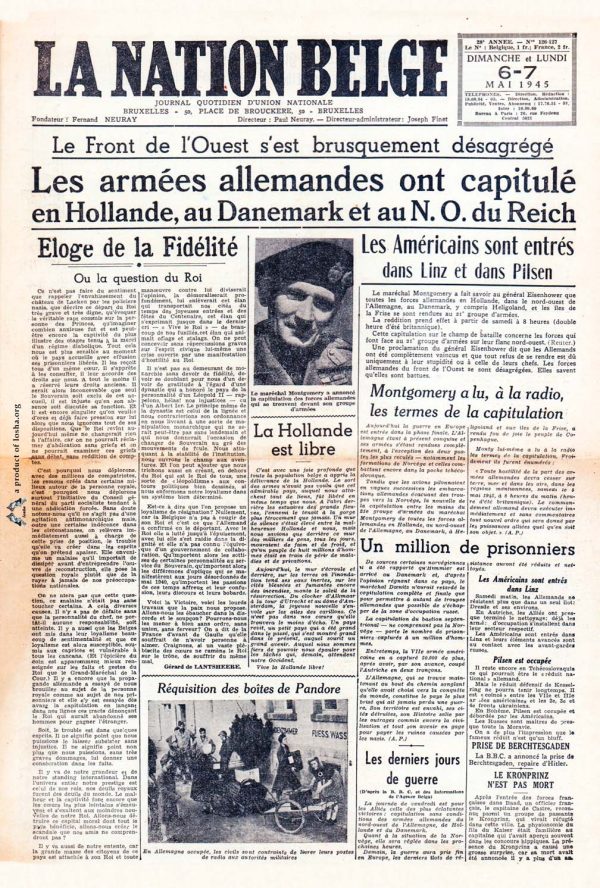 La nation Belge 1945 05 06 hitler