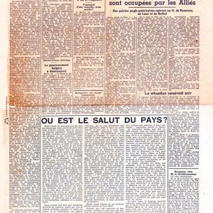 Le nouveau journal 1944 09 02 newspaper second world war