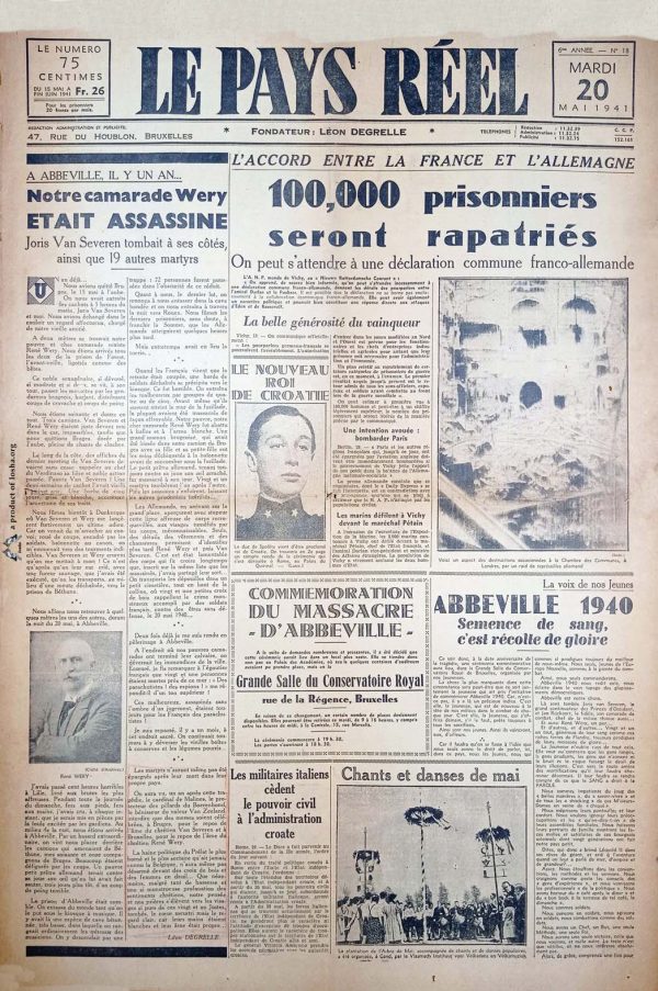 Le pays reel 1941 05 20 newspaper second world war