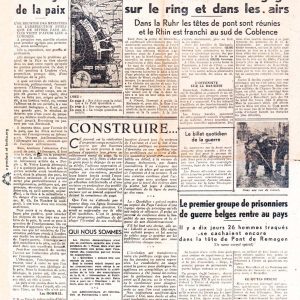 Le quotidien 1945 03 26 newspaper second world war