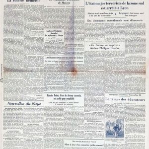 Le soir 1944 03 16 newspaper second world war