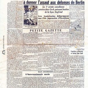 Le soir 1945 02 20 newspaper second world war