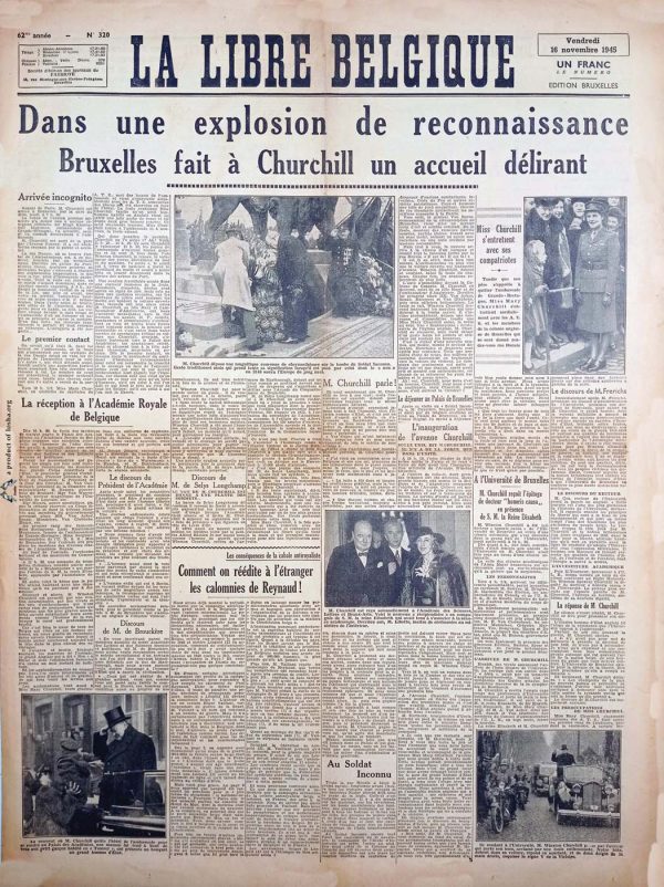 la libre belgique 1945 11 16 journal seconde guerre mondiale