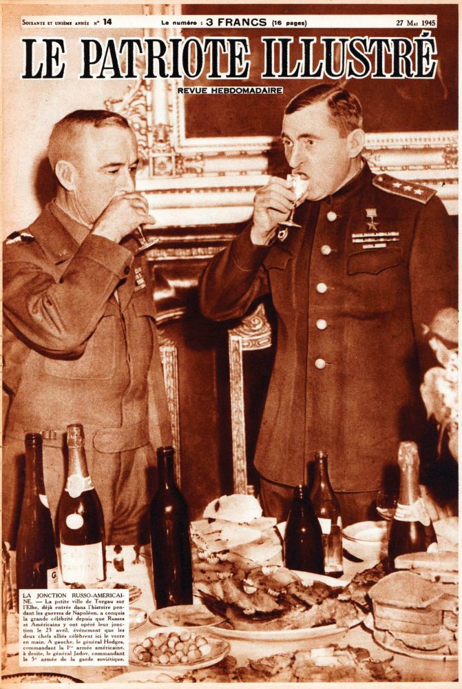 de Amerikaans Russiche grens generaal Hodges en generaal Jadov