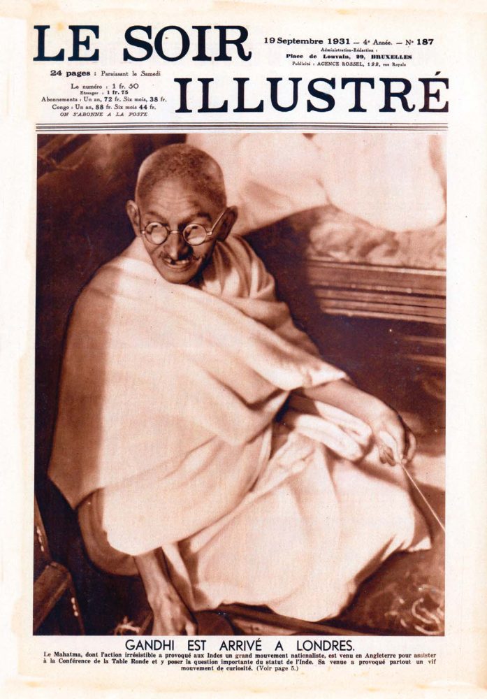 le soir illustré Gandhi in Londen à Londres