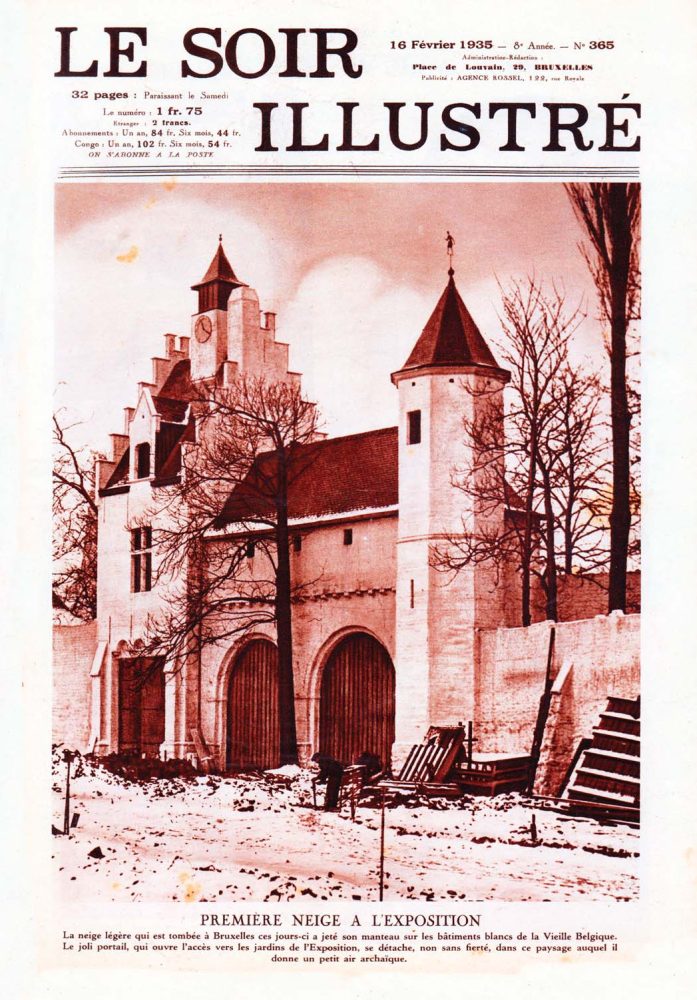 le soir illustré wereldtentoonstelling Brussel 1935 in de winter L'exposition a Bruxelles en hiver