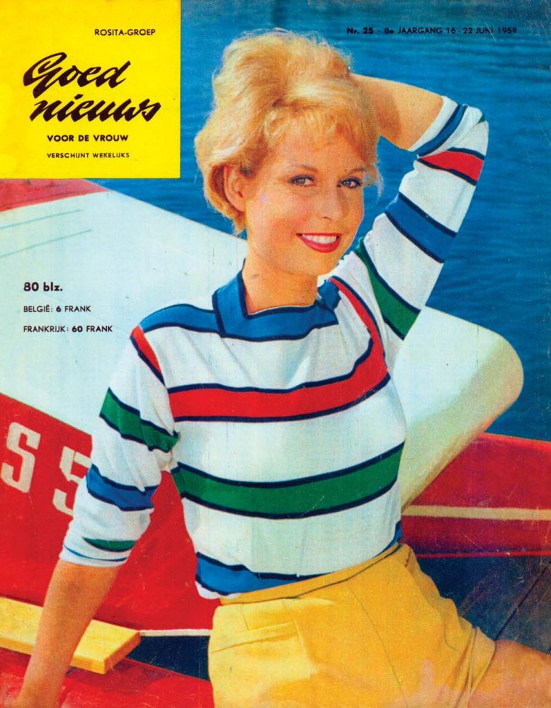 magazine goed nieuws sea holiday princess paola trumpet girl beverst drum summer dress lollobrigida